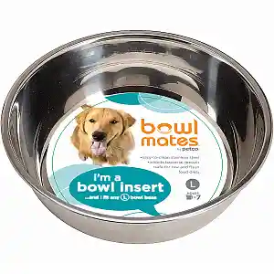 Bowl Mates Plato de Acero Inoxidable Para Base Grande