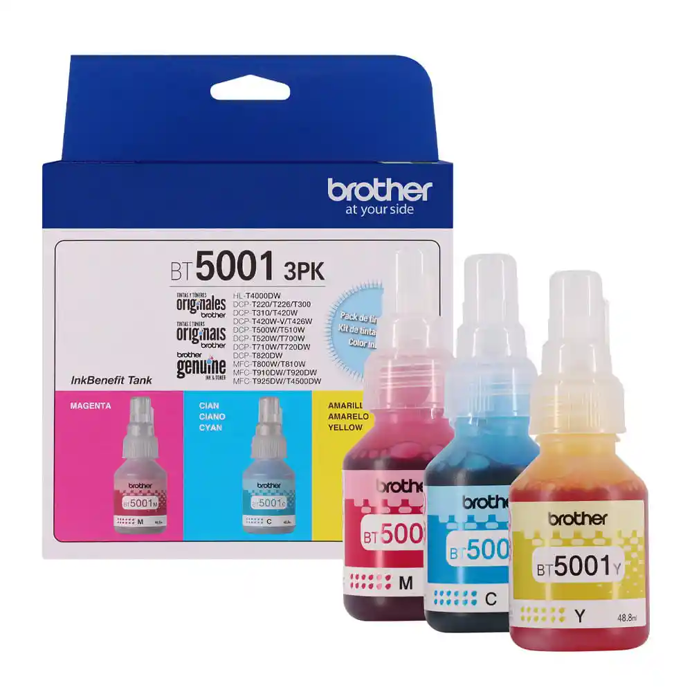 Pack de Tinta Brother Bt5001 3pk