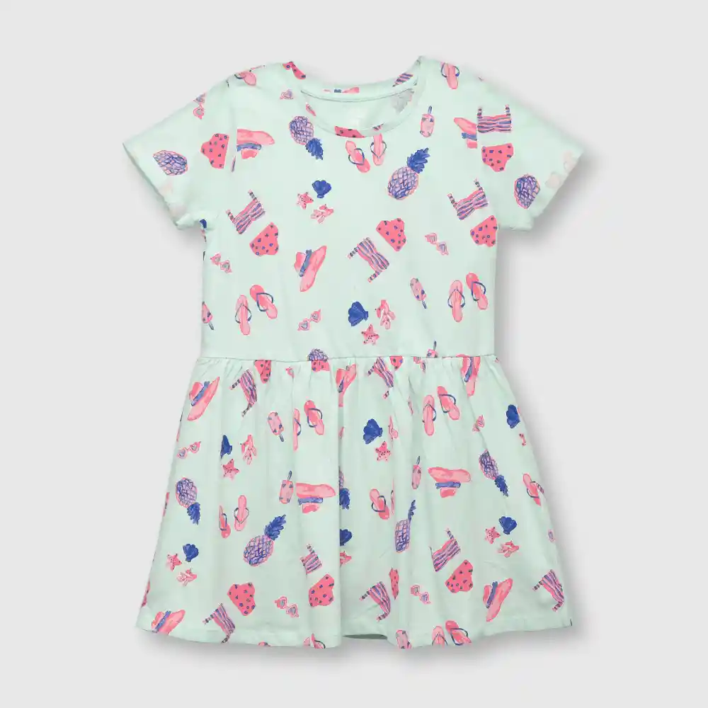 Vestido Estampado De Niña Calipso Talla 6a