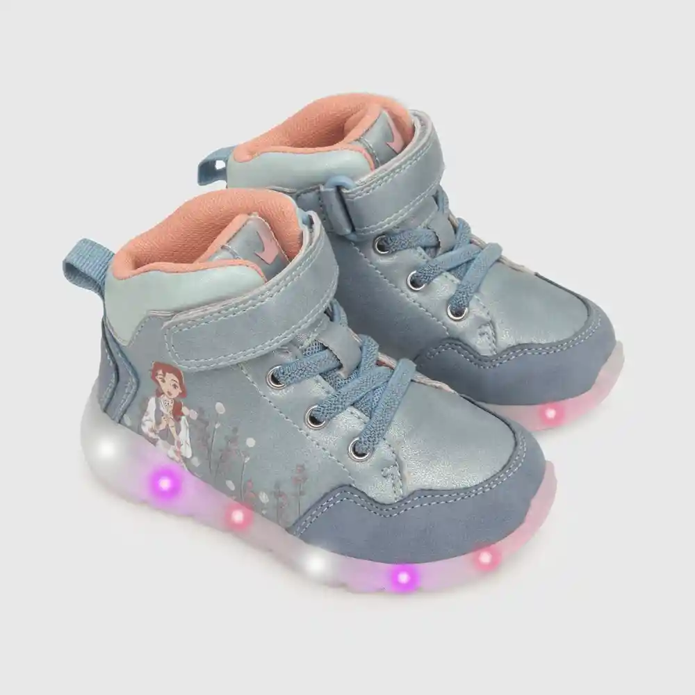 Zapatillas Luces Disney Princesas Niña Azul Talla 25