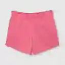 Short Recogido De Punto De Niña Rosado Talla 2a