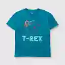 Polera T-Rex de Niño Petróleo Talla 10A Colloky