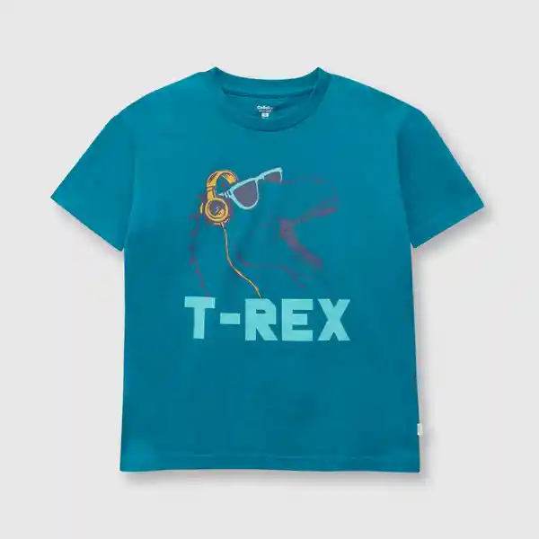 Polera T-Rex de Niño Petróleo Talla 10A Colloky