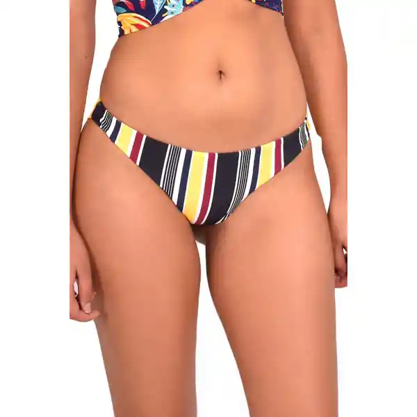 Bikini Calzón Con Drapeado Trasero Est. Amarillo Talla S Samia