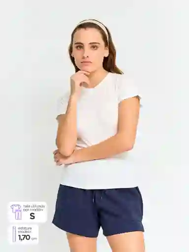 Head Polera Manga Corta Drip Mujer Blanco L SS25