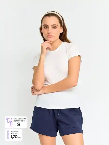 Head Polera Manga Corta Drip Mujer Blanco L SS25