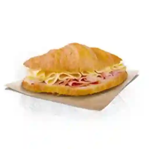 Croissant jamón y queso + bebida en lata