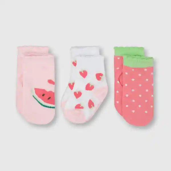 Pack Calcetines Bebé Niña Pink Rosado Talla 14/16 Colloky