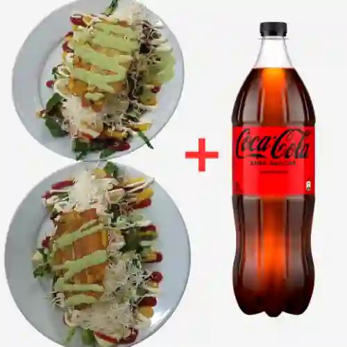 2 Patacones de Pollo + 1 Cocacola 1,5lt