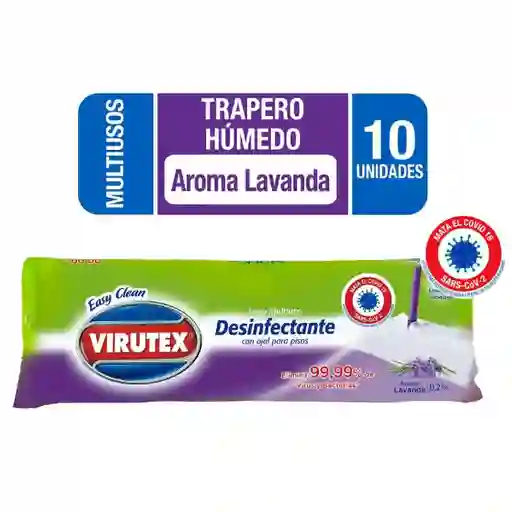 Trapero Húmedo Virtuex Desinfectante Lavanda 10un