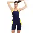 Traje de Baño Deportivo Con Piernas Amarillo Talla XXL Samia