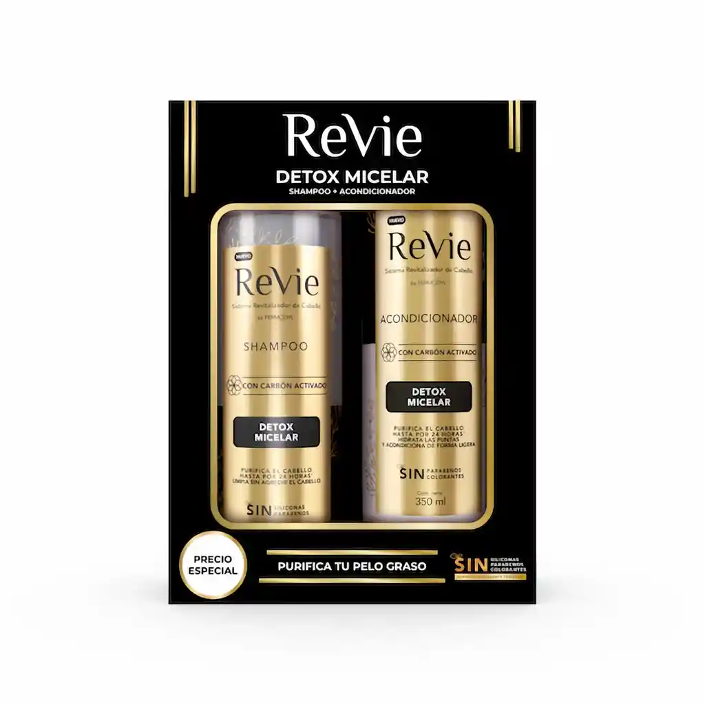 Revie Pack Shampoo + Acondicionador Detox