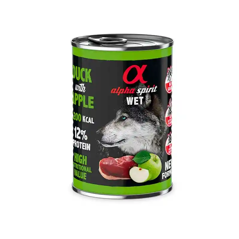 Alpha Spirit Alimento Húmedo Lata Pato Con Manzana Verde