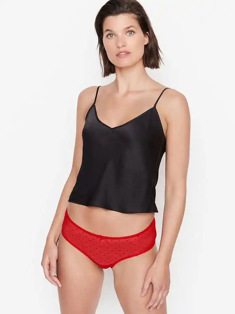 Victoria's Secret Panty Cheeky Con Moño Rojo Talla XS