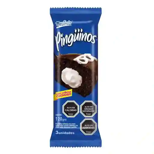 Pingüinos Pastelitos rellenos con Crema Cubiertos con Chocolate