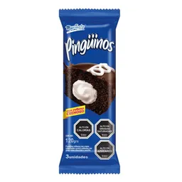 Pingüinos Pastelitos rellenos con Crema Cubiertos con Chocolate