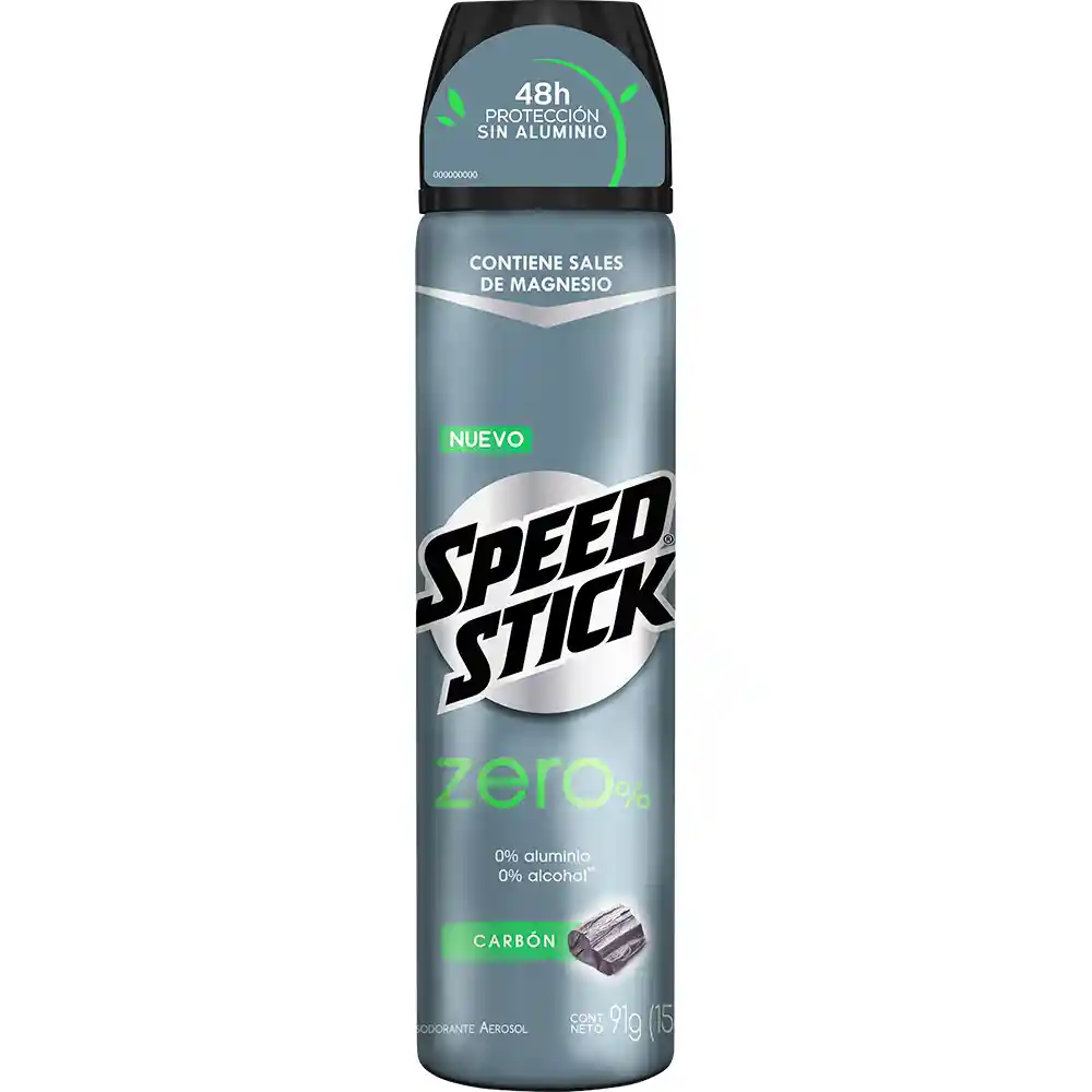 Speed Stick Desodorante Zero% Carbón en Spray