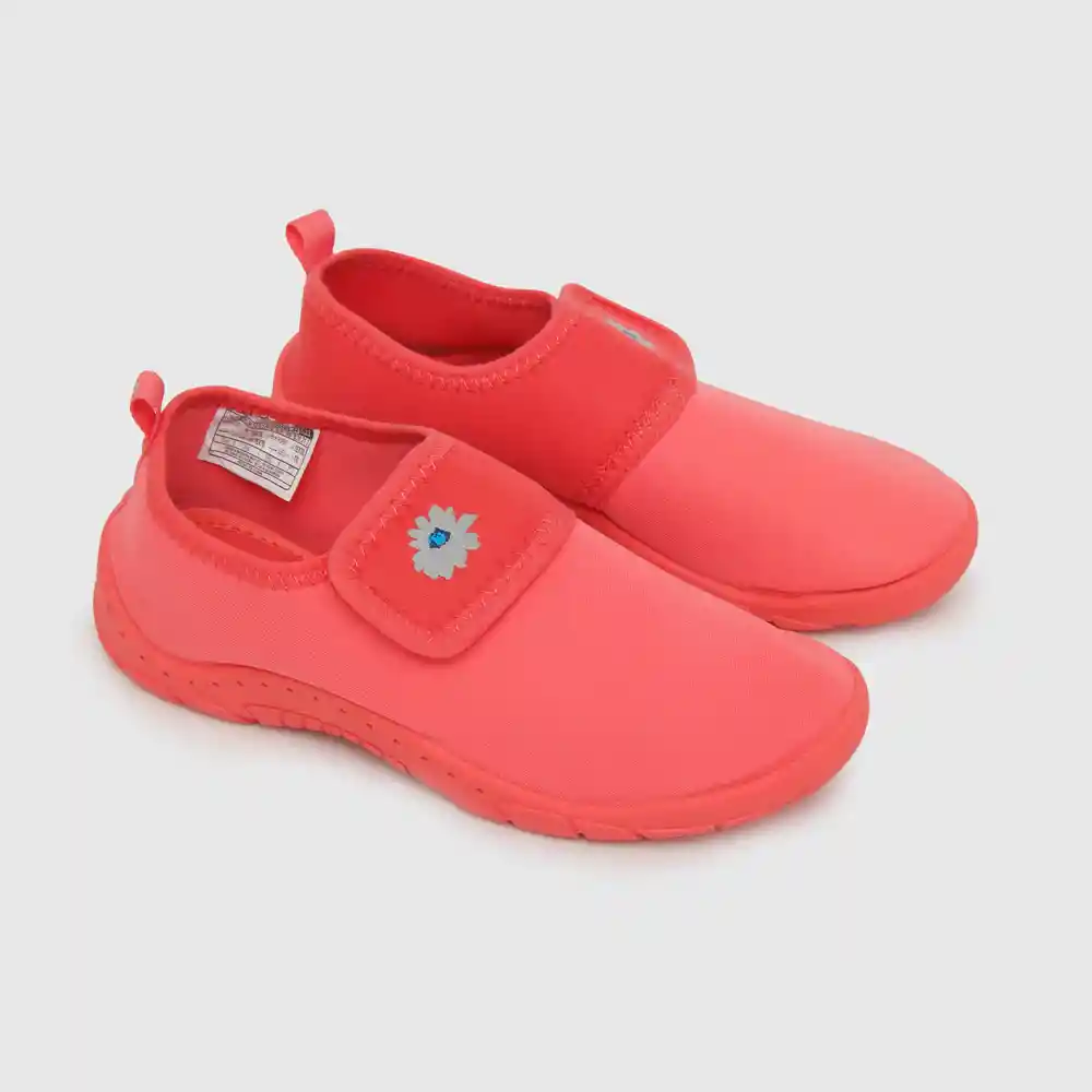 Zapatos Aqua Sock Velcro De Niña Rojo Talla 38