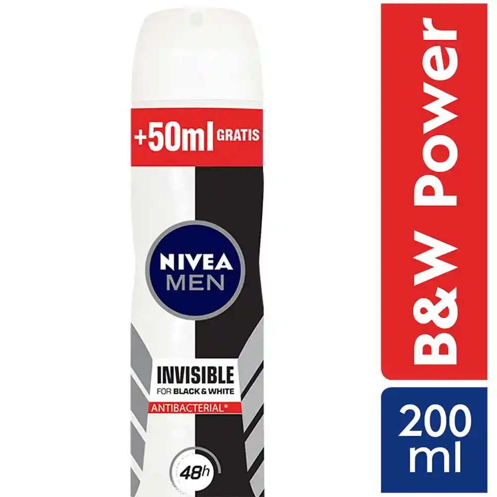 Nivea Men Desodorante Spray Invisible Black & White