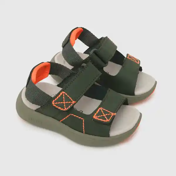 Sandalias Doble Ajuste Moss Niño Green/Naranja Talla 22 Colloky