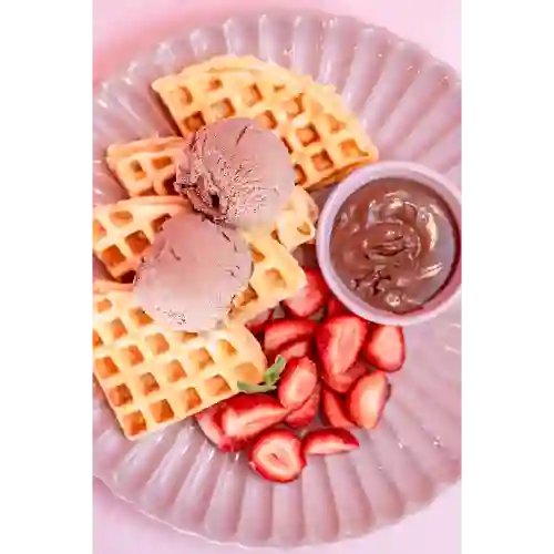 Waffle Fruta Nutella