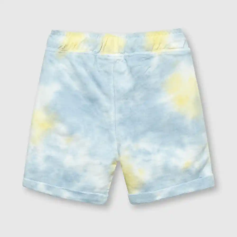 Bermuda Tie Dyed De Bebé Niño Amarillo Talla 3/6m