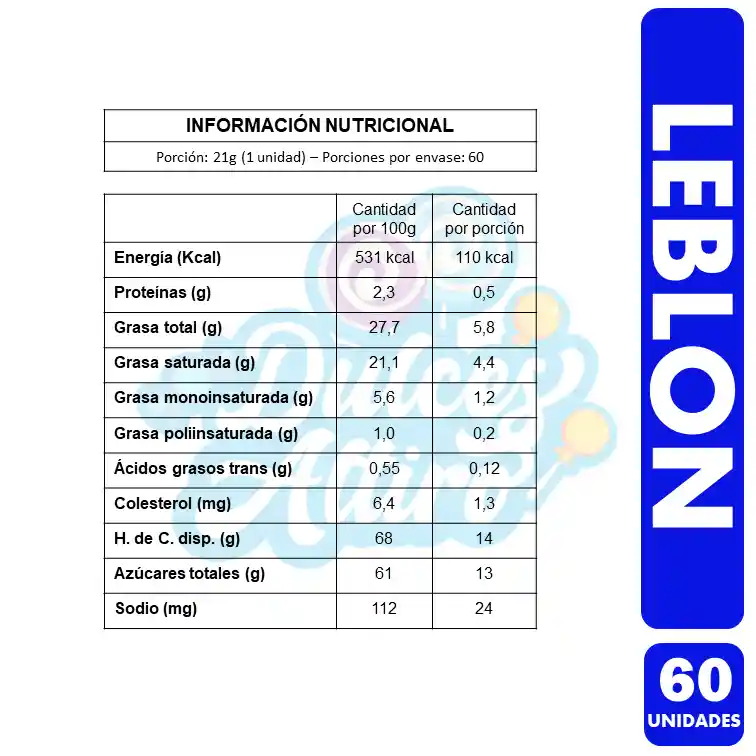 Leblón Chocolate Relleno Con Sabor a Trufa