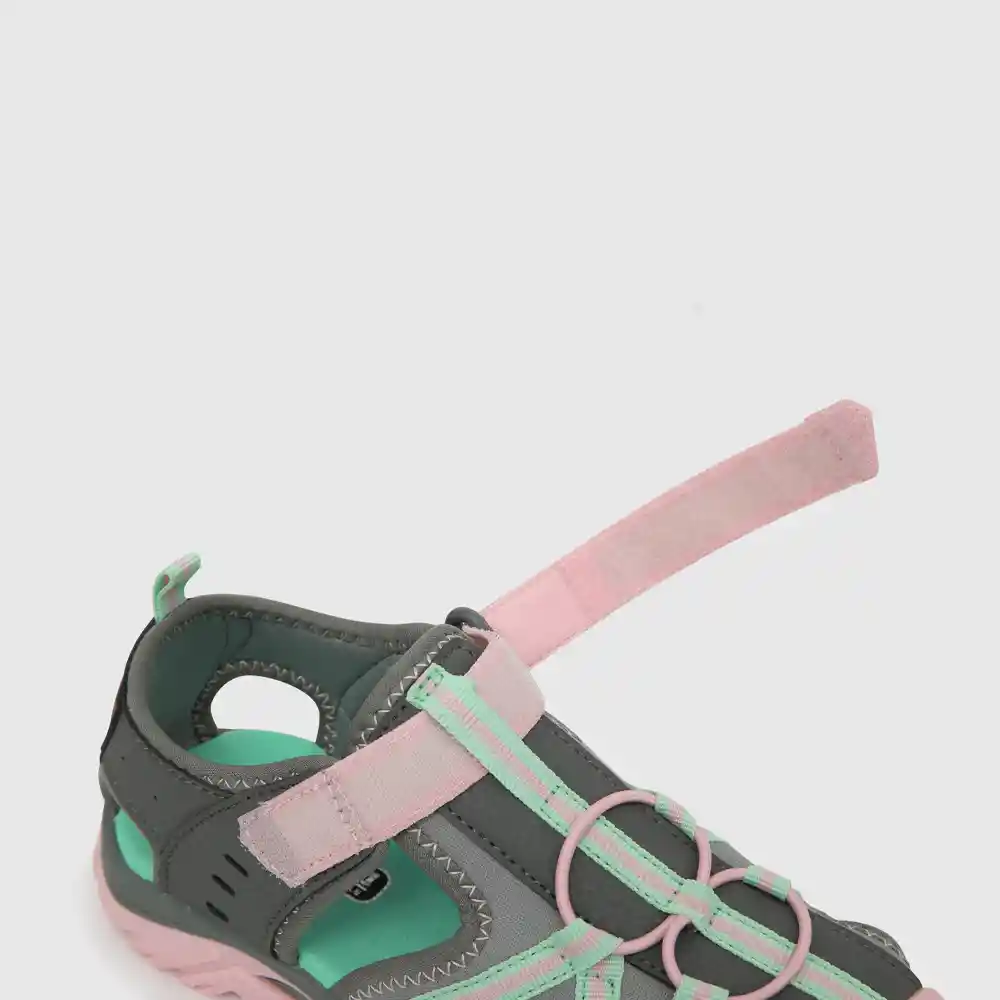 Sandalias Cintas Cruzadas De Niña Gris Talla 30