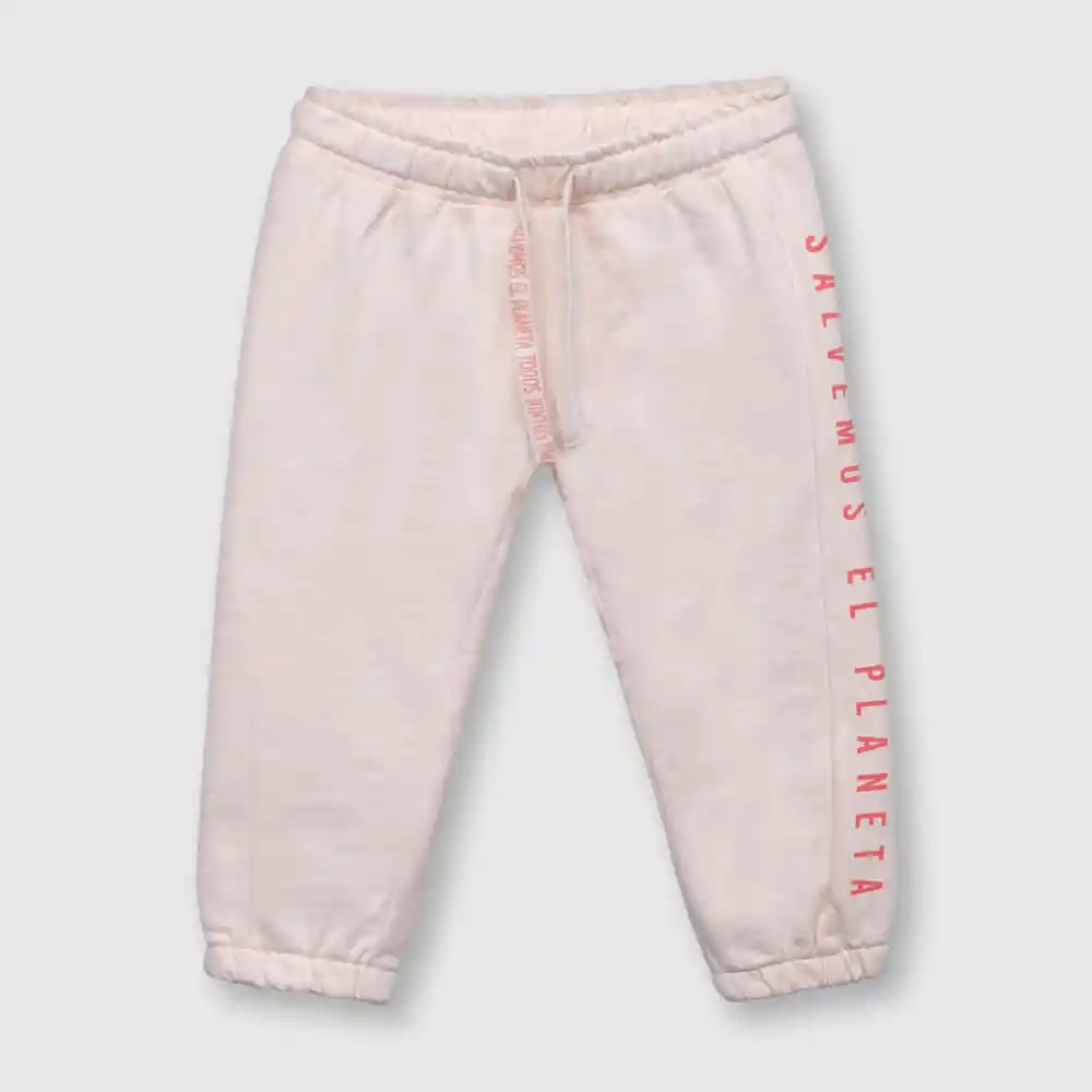 Pantalón De Bebé Reciclado Niña Beige Talla 12/18m