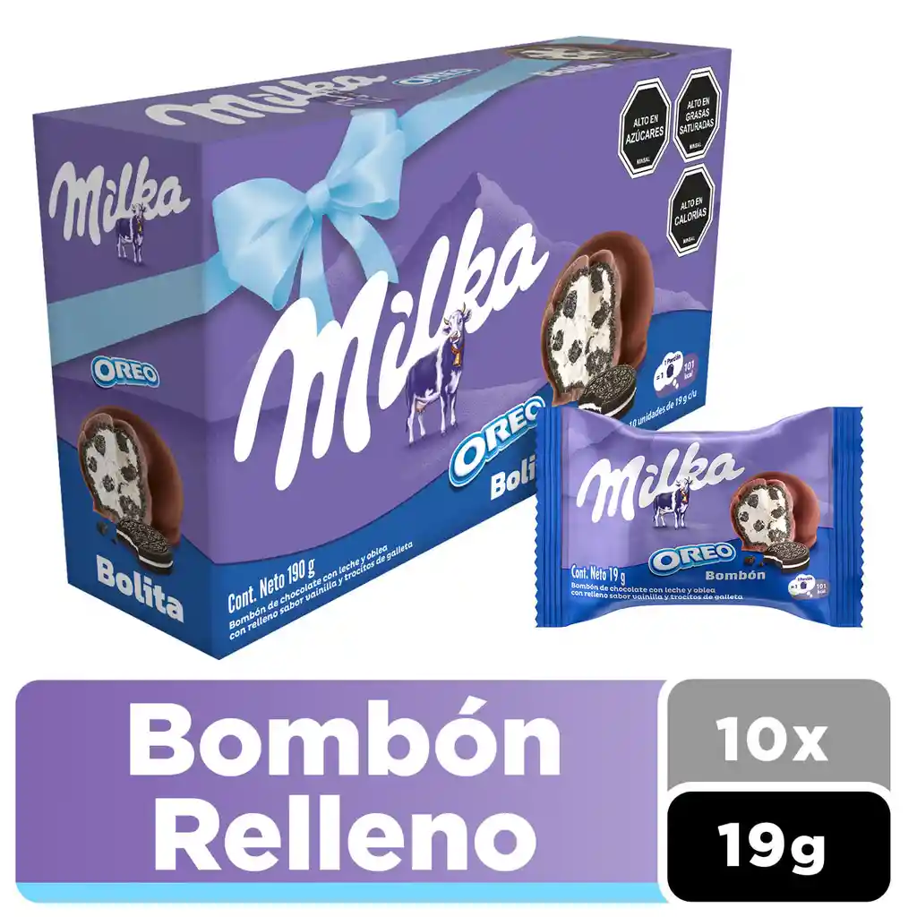 Milka Bombones Rellenos con Crema y Trozos de Galletas Oreo