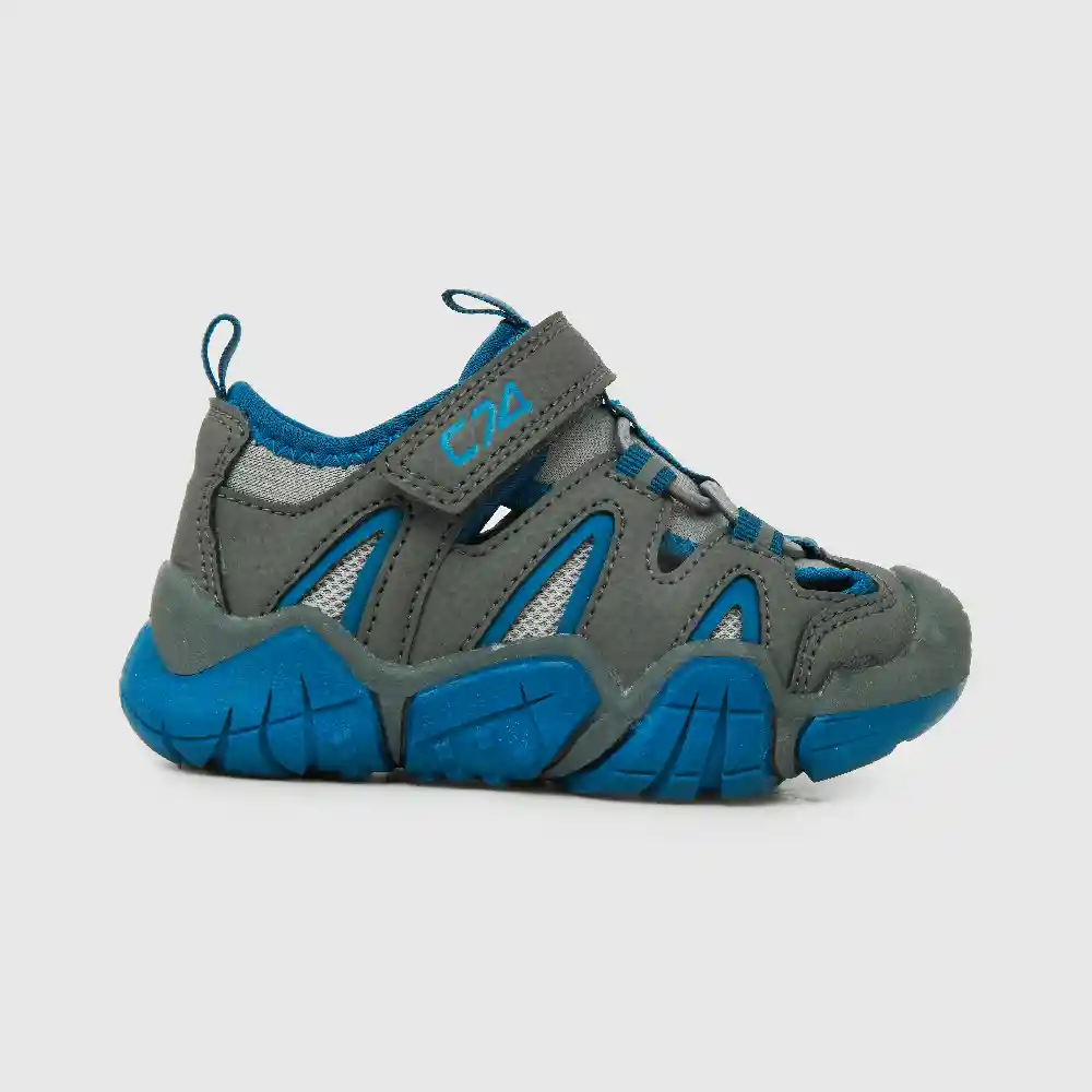 Sandalias Mesh Lateral De Niño Gris Talla 21