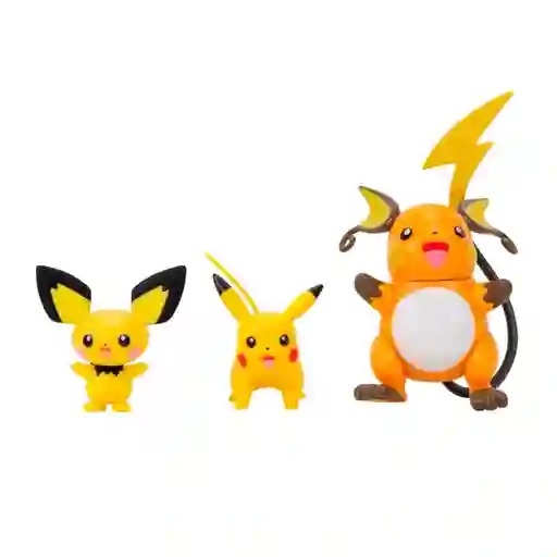 Pokémon Pack Figuras Evolución Pikachu y Raichu 8 cm