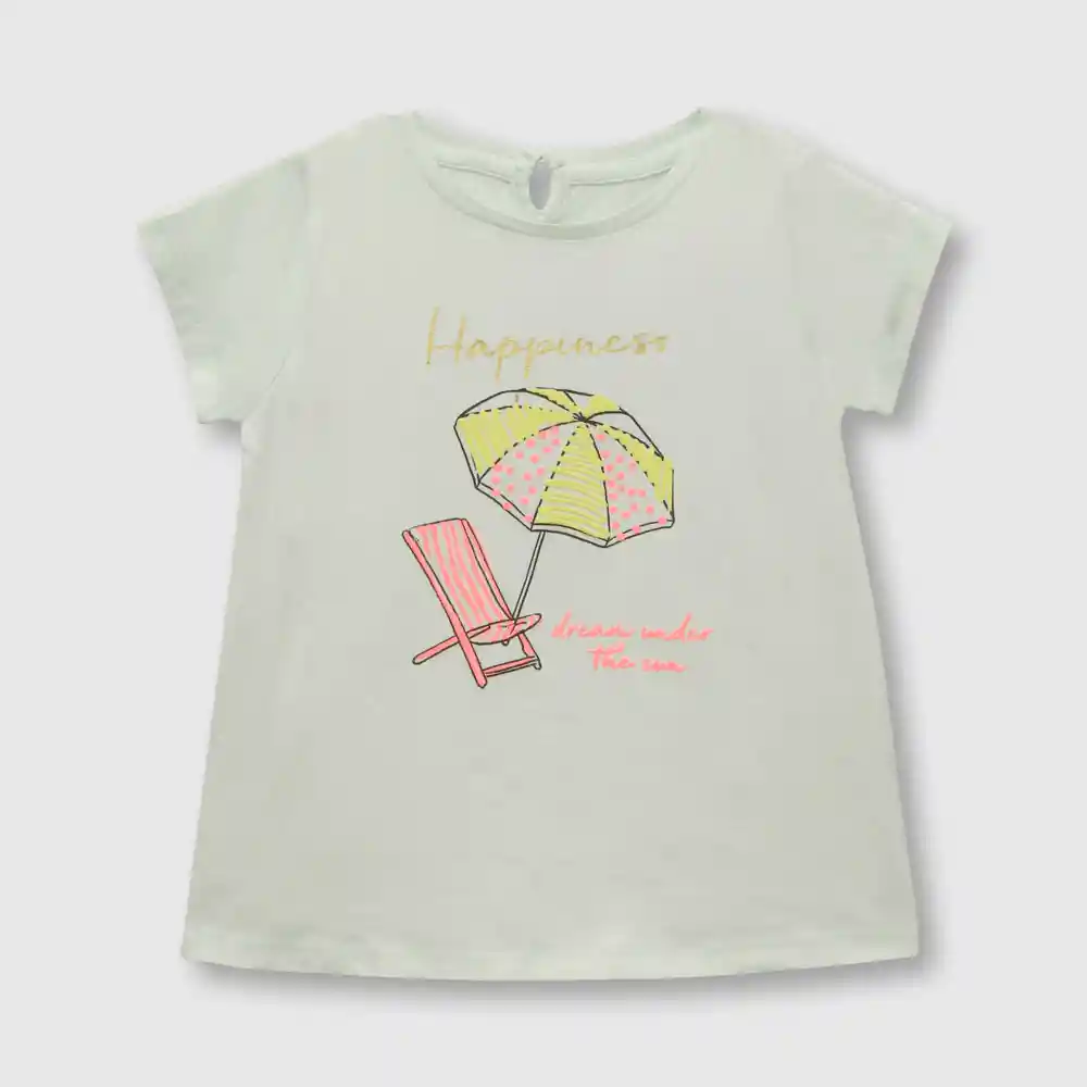 Polera Playa Calipso De Niña Claro Talla 18/24 Meses
