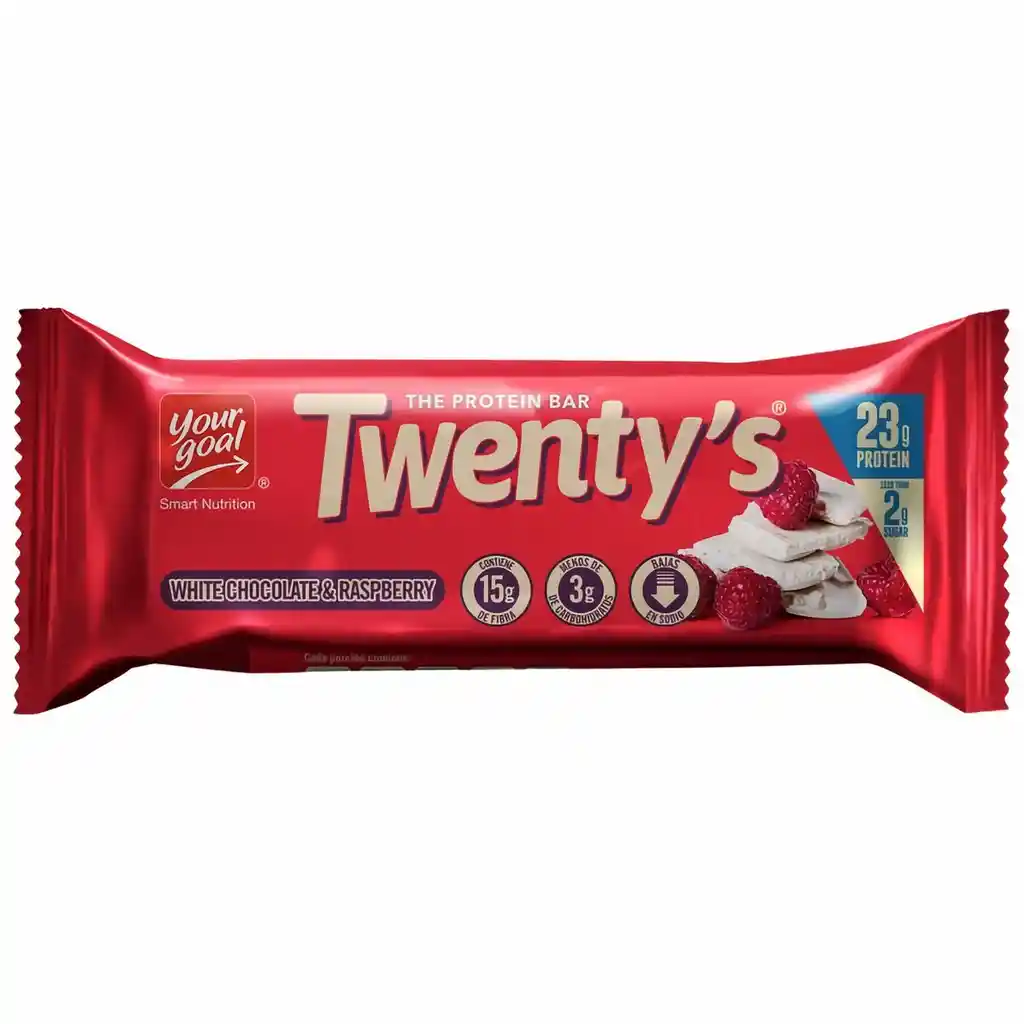 Twenty´s Barra de Proteína Raspberry & White Chocolate