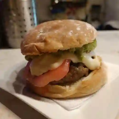 Hamburguesa Italiana + Papas Fritas