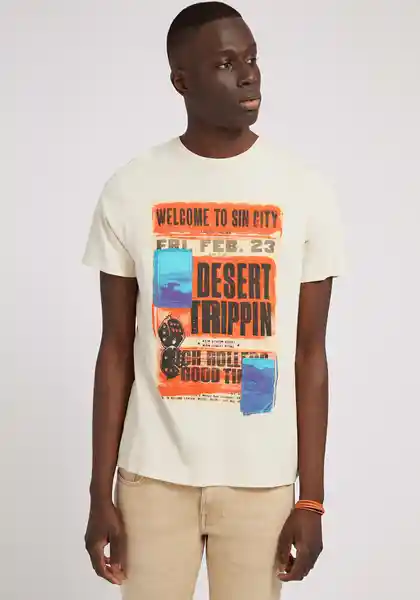 Polera Short Sleeve Bsc Desert Trippin Talla M Guess M2YI58K9RM1