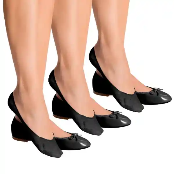 Pack Calcetines Invisible Ballerinas Negro Talla 101 Caffarena
