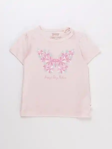 Baby Harvest Polera Manga Corta Punta es Rosa 18/24 V26