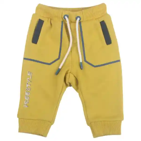 Pantalón Buzo Bebe Niño Mostaza Pillin 18 M