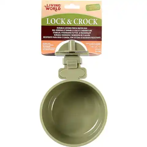 Living World Recipiente Para Agua y Comida Lock y Crock Grande