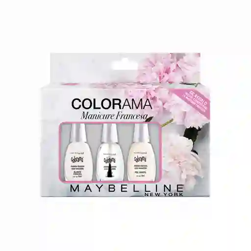 Maybelline Set Esmaltes Colorama Para Manicure Francesa