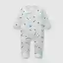 Pijama de Franela de Bebé Gris Melange Talla 12M Colloky