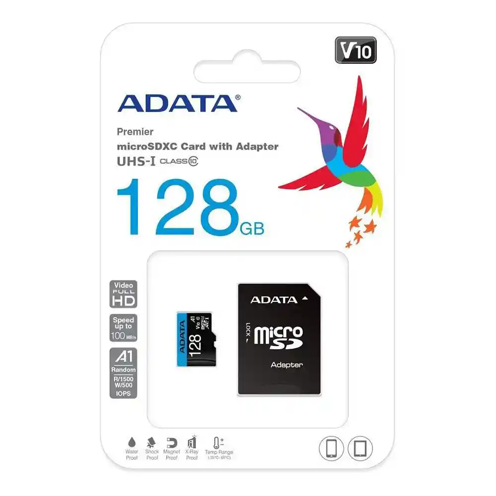 Tarjeta Micro SD xc 128 Gb Adata Premier c10 u1