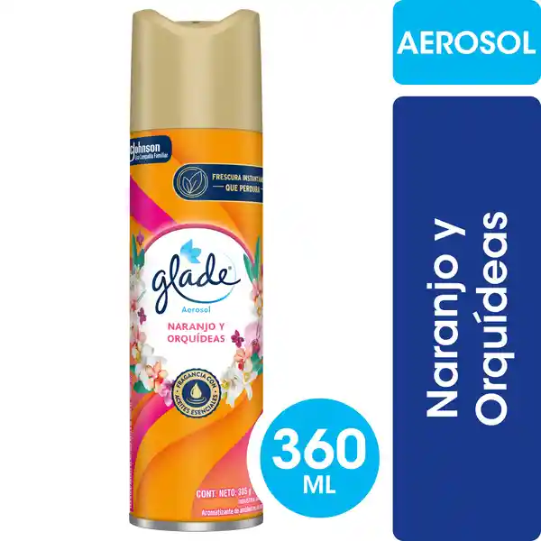 Glade Desodorante Ambiental Aerosol Naranjo y Orquídeas