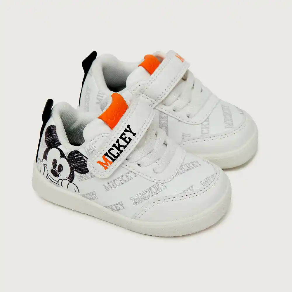 Zapatillas Urbana Mickey Mouse De Niño Blanca Talla 21