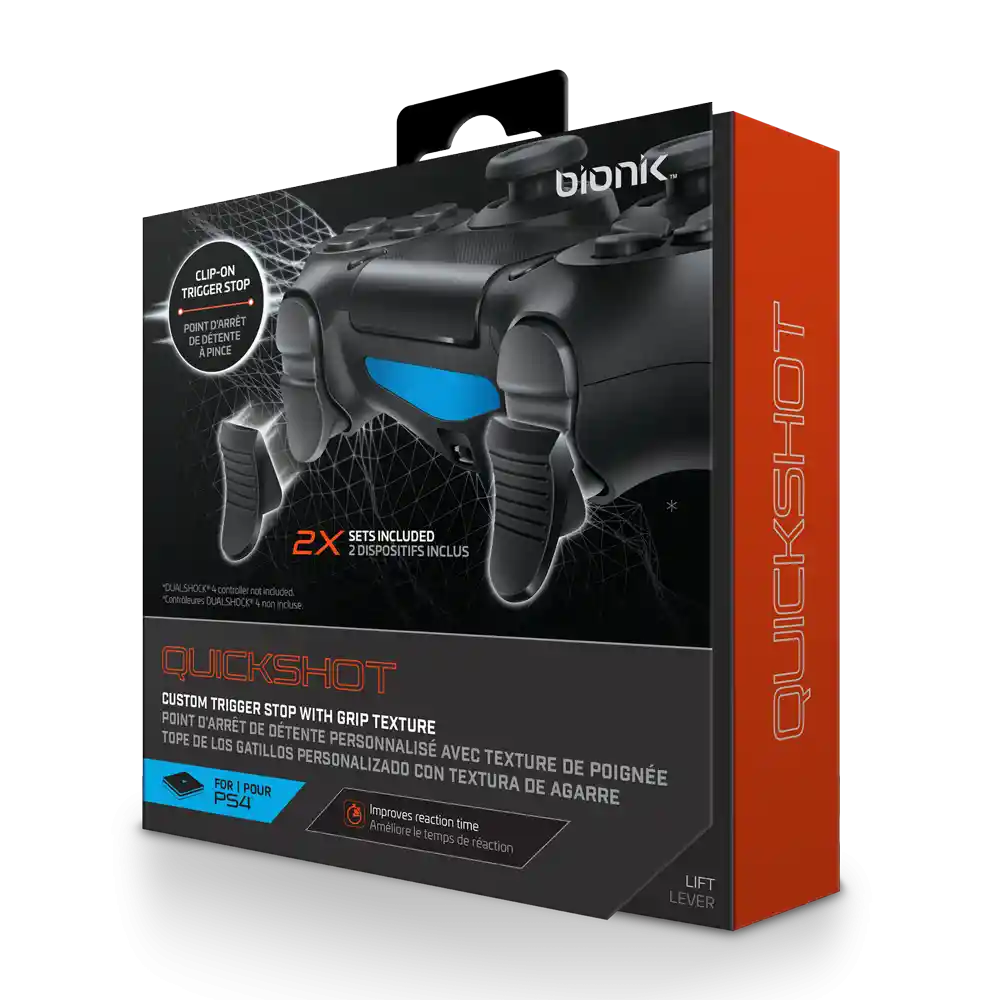 Bionik Gatillo Quickshot Para Ps4 Black BNK-9024