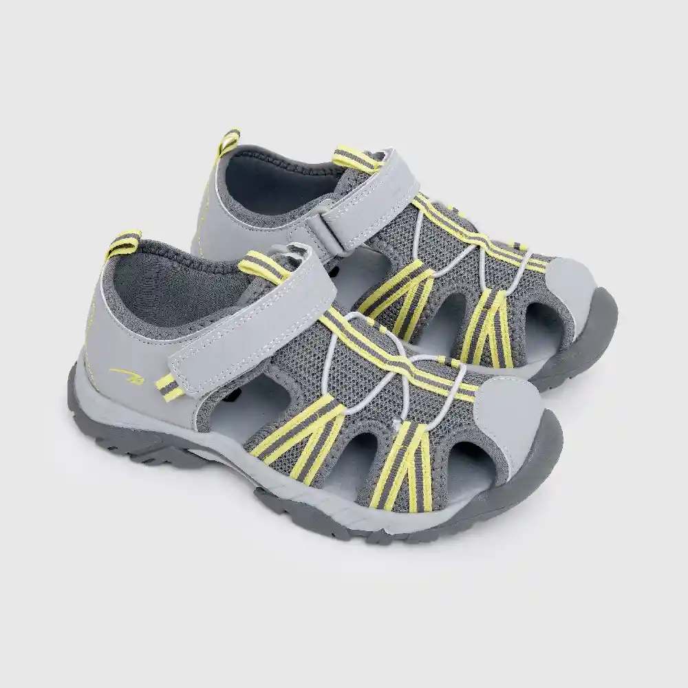 Sandalias Cinta Lateral De Niño Gris Talla 30