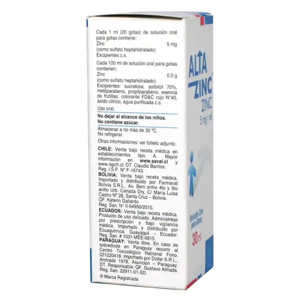 Altazinc Oligoelemento 5 mg Solución Oral para Gotas