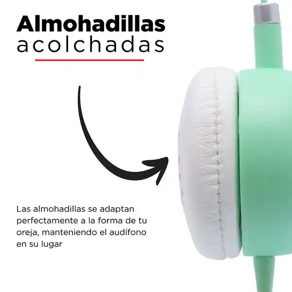 Audífonos de Diadema en Forma de Orejas de Gato Verde Miniso