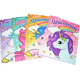 Azcorbebeitia Libro Colorear Unicornios Con Glitter